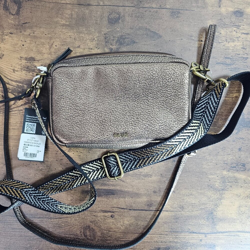 The Sak Bronze Pebble Leather Camera Bag Purse - Picture 8 of 9